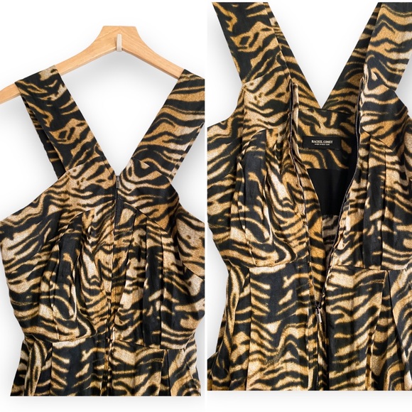 Rachel Comey Ines Animal-print Zip-front Jumpsuit In Brown, Size 0 - Picture 9 of 15